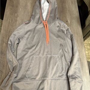 Danskin Heather Gray Hoodie with Orange Drawstrings